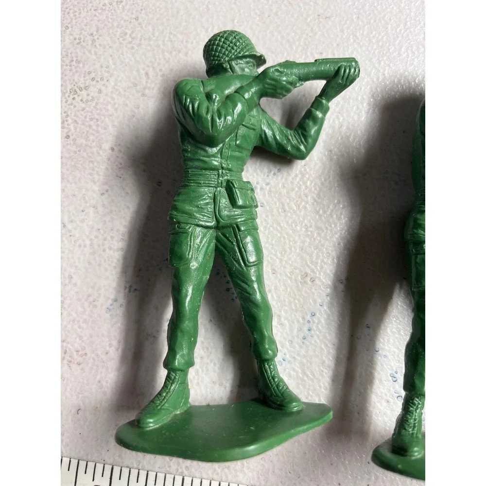 Vintage Green Plastic Toy Soldiers‎ Set Of 11 Army Figures 5